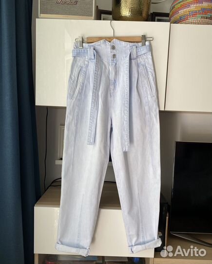 Голубые джинсы Zara, размер EUR 34