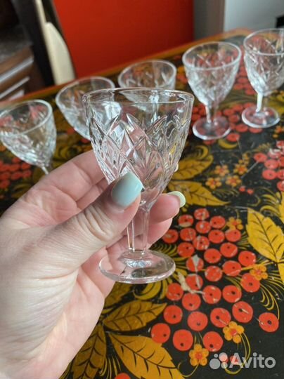 Хрустальные рюмки, стаканы