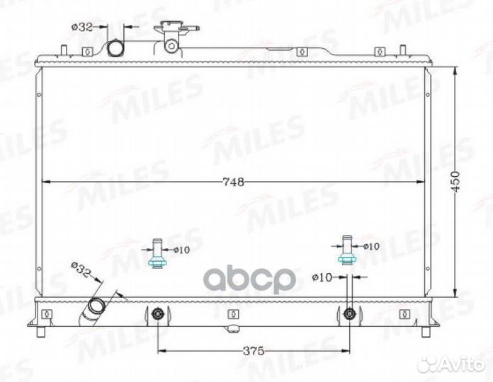 Радиатор mazda сх-7 2.3 07- acrb386 Miles