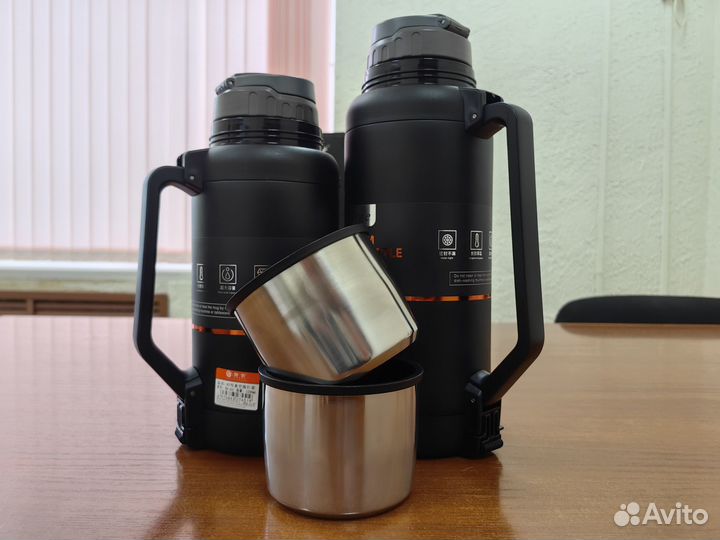 Мощный термос «48 Часов» ударопрочный, с ручкой