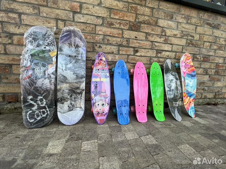 Скейтборд пластиковый/пенниборд/круизер для детей