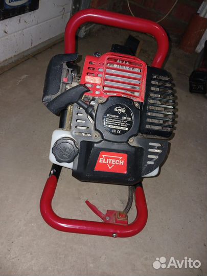 Мотобур elitech новый