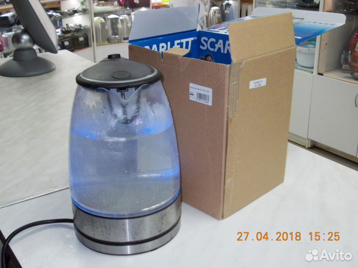 Чайник со стекляннй колбой, гарантия 6 месяцев