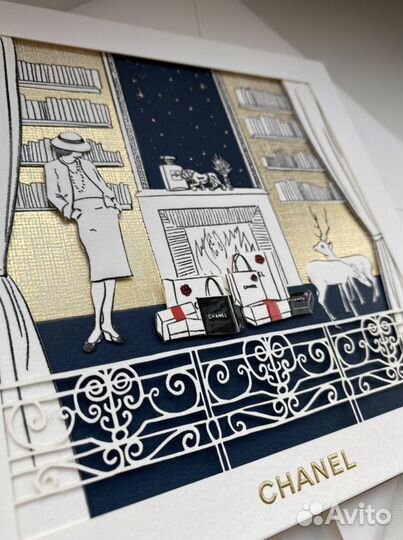Новогодняя открытка Chanel новая