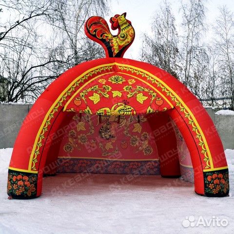 Надувная палатка 4-х опорная 3 на 3 метра