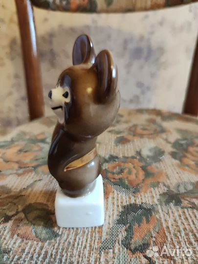 Олимпийский мишка, фигурка фарфор, 12 см, Вербилки