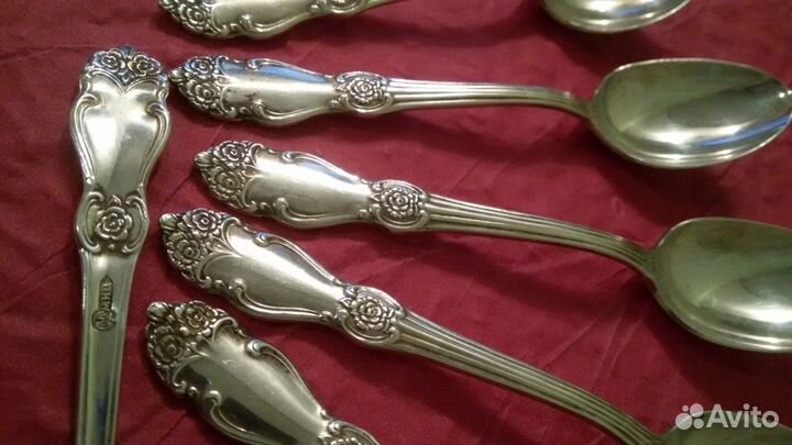 Ложки кофейные новые мнц посеребр СССР 6 шт