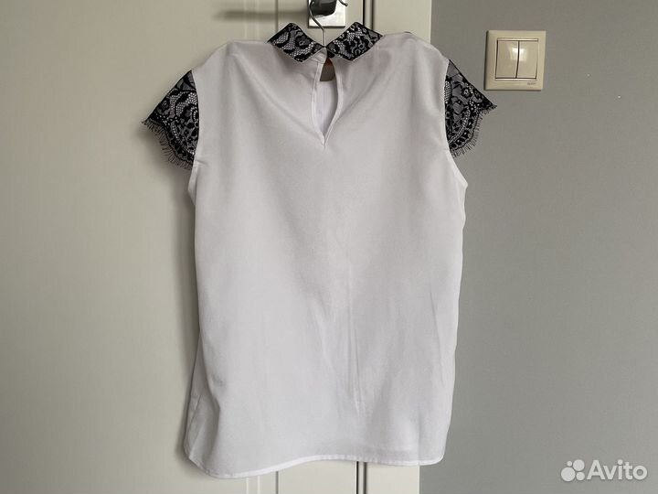 Блузка школьная с коротким рукавом