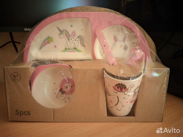 Набор детской бамбуковой посуды 5pc