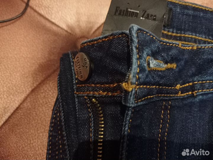 Джинсы женские тёмно-синие широкие 52 54