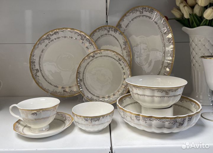 Чайный + столовый сервиз 39 предметов