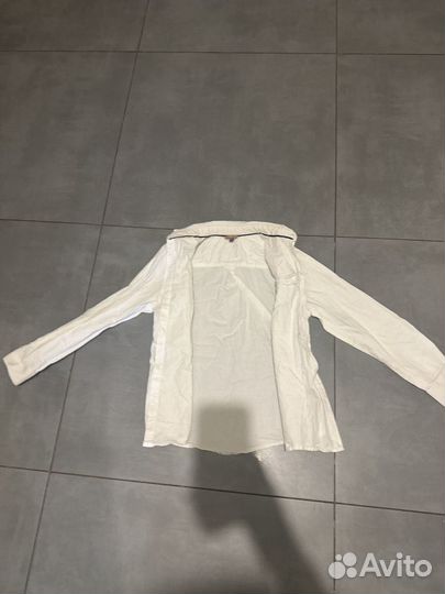 Рубашка белая для мальчика размер 140