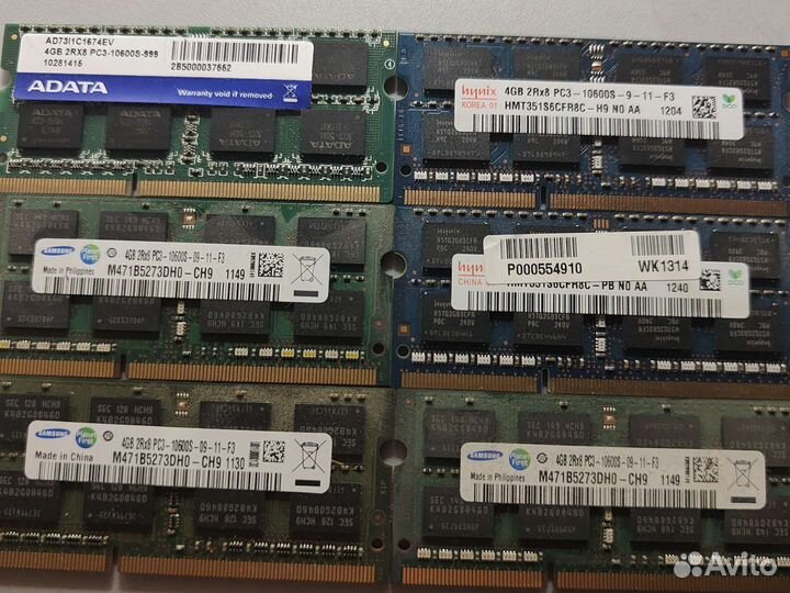 Модуль памяти sodimm ddr3 4gb 1333