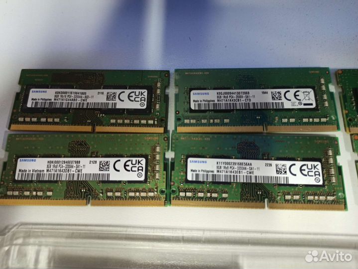 Оперативная память DDR4 8GB so-dimm ноутбучная