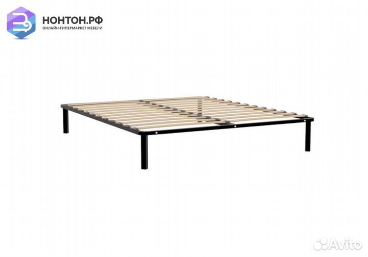 Кровать Кристи 2 1.6 м светло-синяя