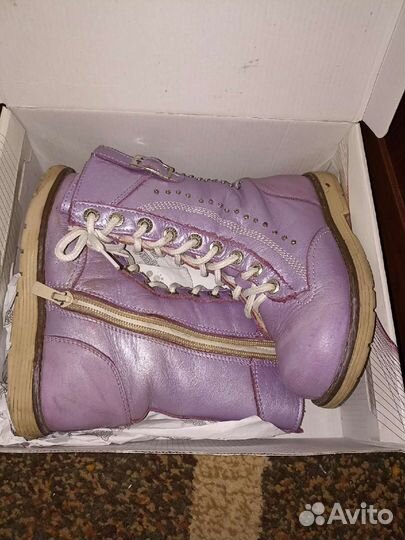 Сапоги демисезонные натуральная кожа 27 размер