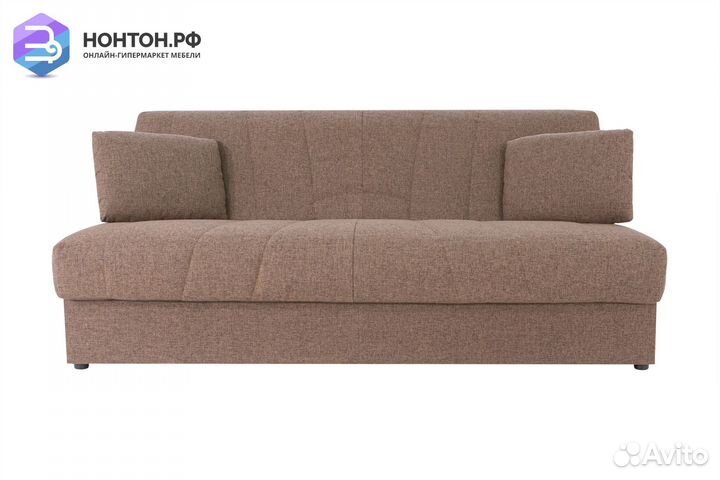 Диван книжка Ручеек рогожка коричневая