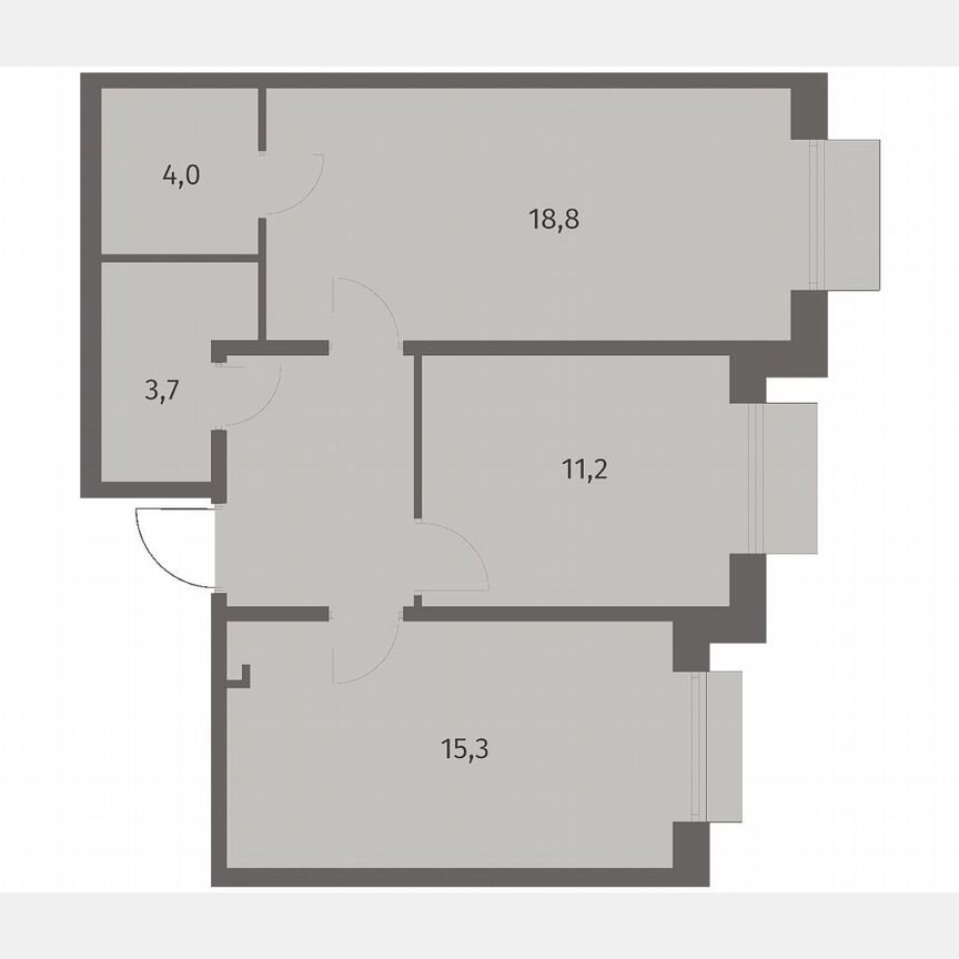2-к. квартира, 59,8 м², 7/8 эт.