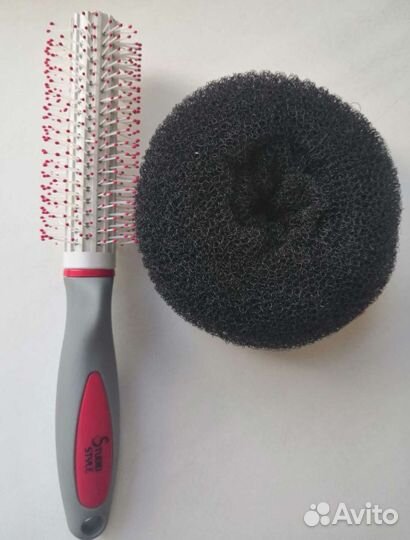 Расчёска, валик (бублик) для волос