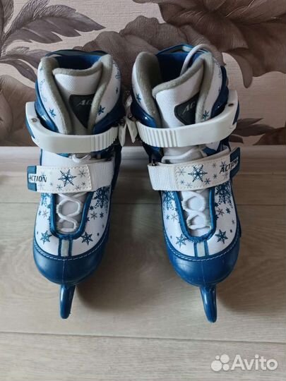Коньки раздвижные детские размер 30-33
