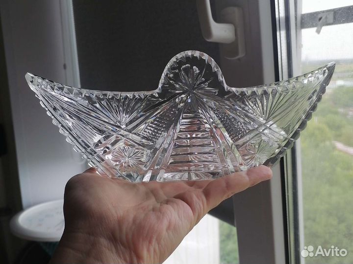 Хрустальная конфетница, салатник СССР