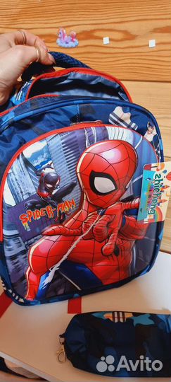 Школьный рюкзак + пенал человек- паук