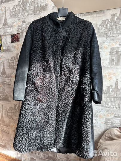 Шуба из натурального каракуля