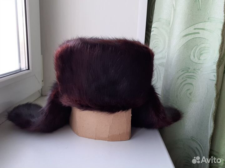 Шапка ушанка мужская меховая ондатровая