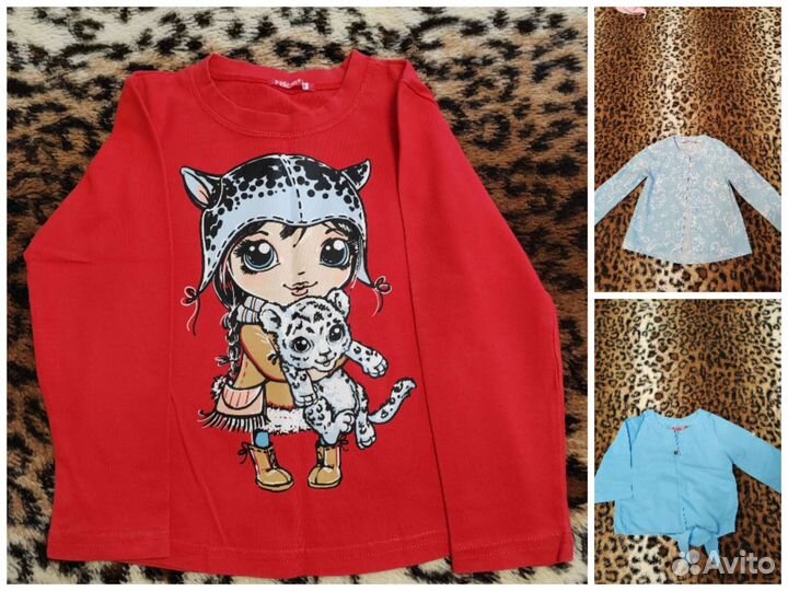Лонгслив и рубашка на девочку