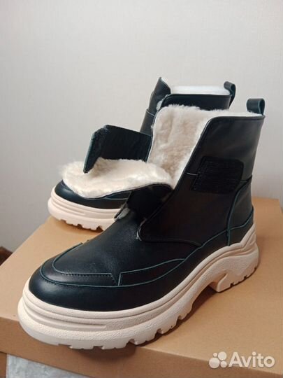 Зимние женские ботинки сапоги кожа овчина 41 37
