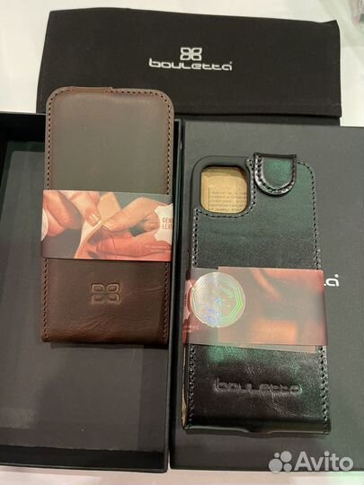 Кожаный чехол флип на iPhone 13 pro max