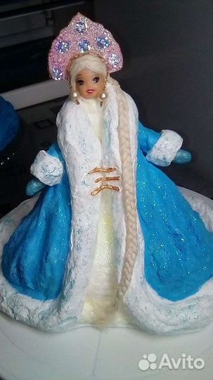 Дед Мороз и Снегурочка под елку(ручная работа)