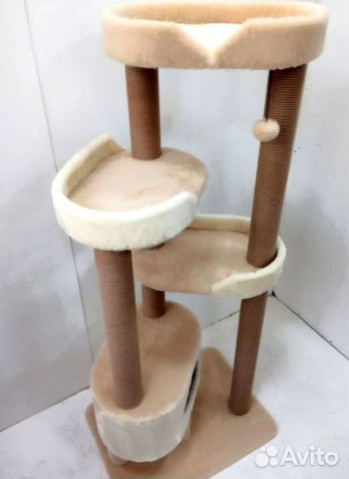 Крутой многоуровневый комплекс с лежанками и домиком (Арт-105) c специальной гарантией