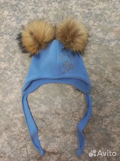 Зимняя шапка для мальчика 44 -46