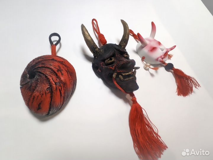 Маски (подвески) по японским мотивам и легендам
