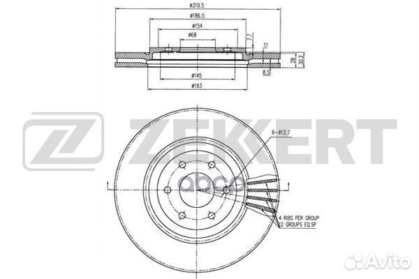 Диск торм. перед. Nissan Navara (D40) 04- Path