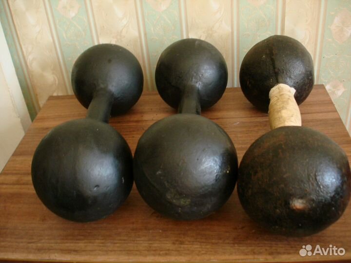 Гантели 16 кг, штанга малая