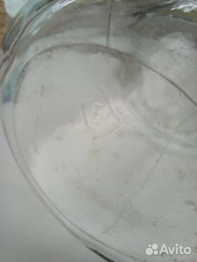 Бутылка с притертой пробкой 2 л стекло ссср/винтаж