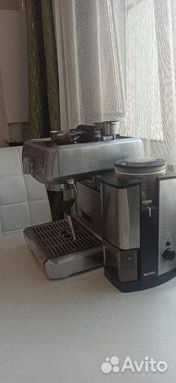 Кофемашина рожковая bork + кофемолка bork