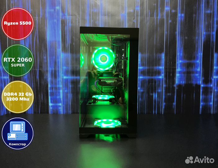 Собранный компьютер AMD5500-RTX2060SUP-32DDR4-SWK8065