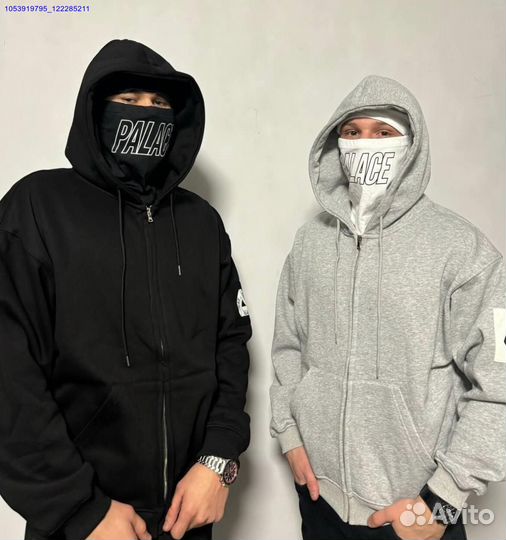 Зип худи palace балаклава на флисе
