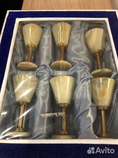 Рюмки из камня Оникс 6 шт