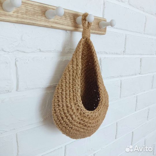 Корзина для хранения джутовая