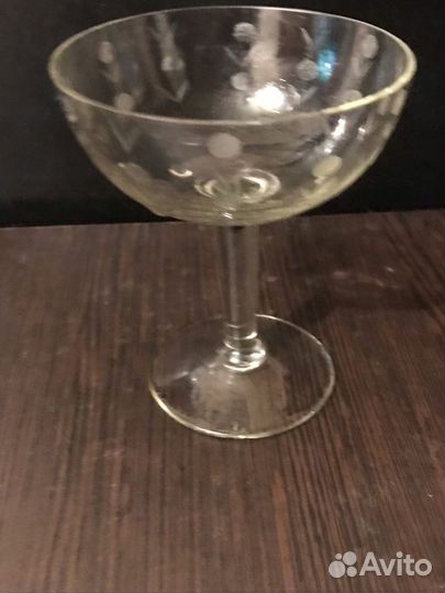 Вазы на длинной ножке, тонкое стекло СССР