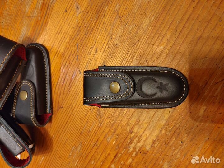 Ножны кожаные для складного ножа кофр чехол