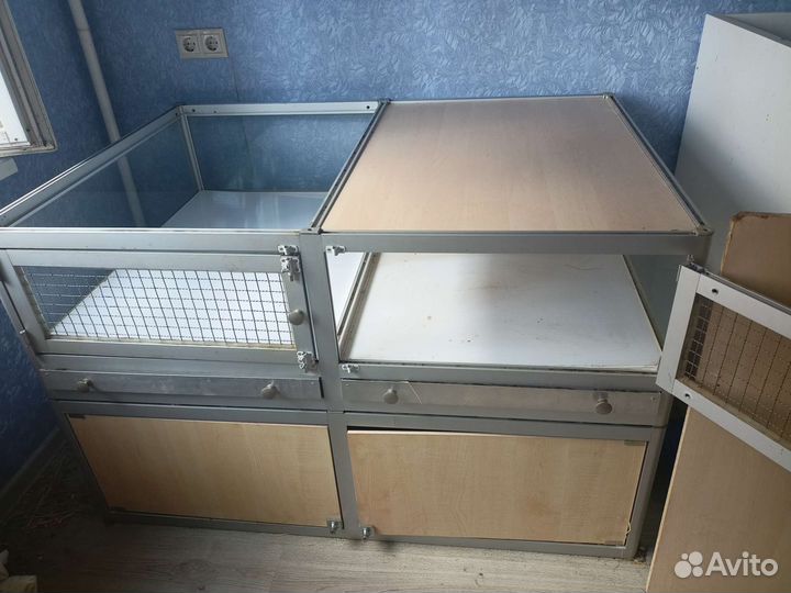 Клетка витрина для морских свинок