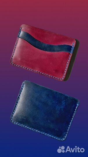 Картхолдер из натуральной кожи ручной работы