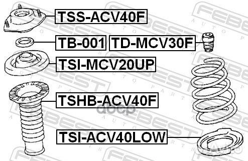 Опора амортизатора TSS-ACV40F TSS-ACV40F Febest