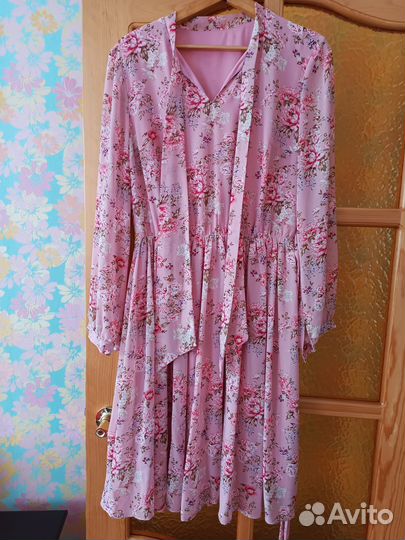 Женское шифоновое платье 50 Размер