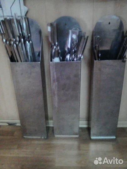 Емкость из нержавейки (колчан, чехол) для шампуров